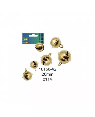 CASCABELES 10 ud dorado 20mm 1