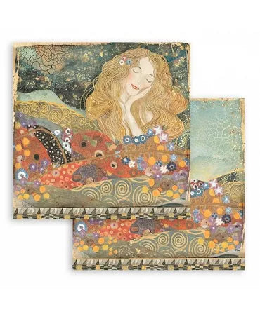 PAPEL SCRAP Stamperia KLIMT El Friso de Beethoven 834 1