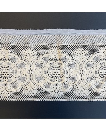 PUNTILLA Ancha Calado Floral Beig 140mm 1