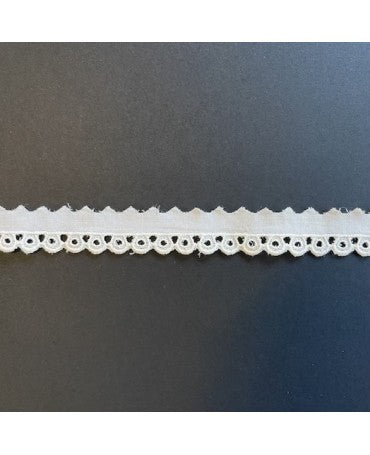 PUNTILLA Algodón Cenefa Circulos Beig 15mm 1