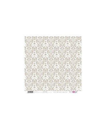 PAPEL SCRAP DAMASCO - RAYAS DIAGONAL Marrón 2