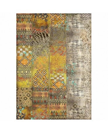 Papel arroz Stamperia A4 SAVANA Patrón 1