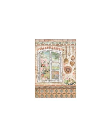 Papel arroz Stamperia A4 CASA GRANADA Ventana 1