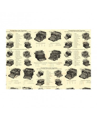 PAPEL ENCUADERNAR ROSSI Typewriters 70x50cm 2 ud 2