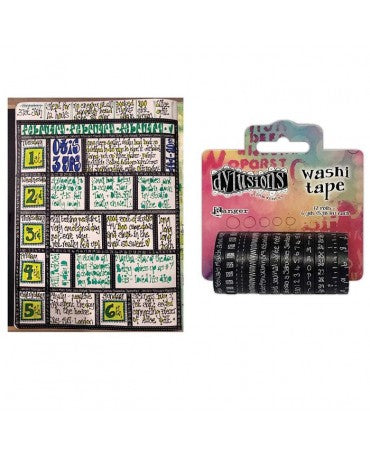 Washi Tape DYLUSIONS Set Negro 12pc 2