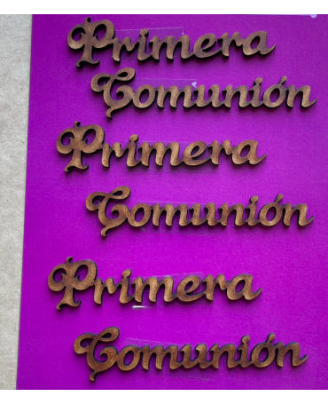 Madera Palabra MI PRIMERA COMUNIÓN-3 3ud 1