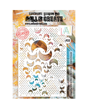 Stencil ALL AND CREATE Crush On Crescents A4 1