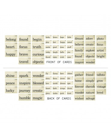 Tim Holtz Idea-ology Tarjetas Didácticas FLASHCARDS 45pc 2