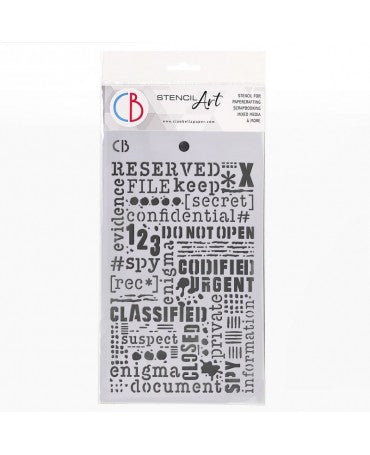 Stencil CIAO BELLA 12,5x20cm Confidential 1