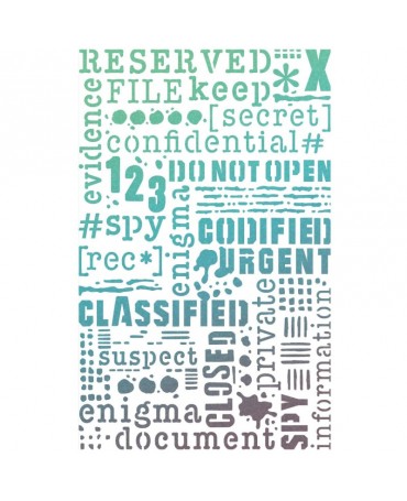 Stencil CIAO BELLA 12,5x20cm Confidential 2