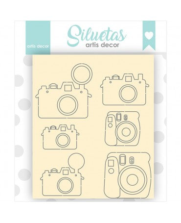 Chipboard ARTIS DECOR Camaras de fotos 6 PZAS 1