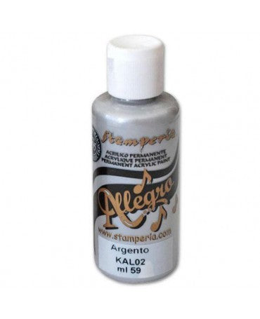 Pintura Acrílica ALLEGRO Silver Plata kal02 1