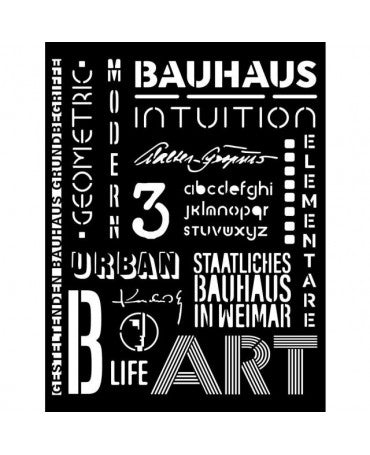 STENCIL Stamperia 20x25cm Bauhaus Textos 1