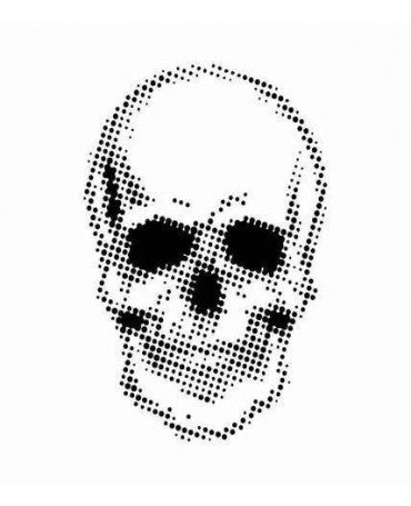Stencil CREATIVE EXPRESSIONS Half tone Skull 1