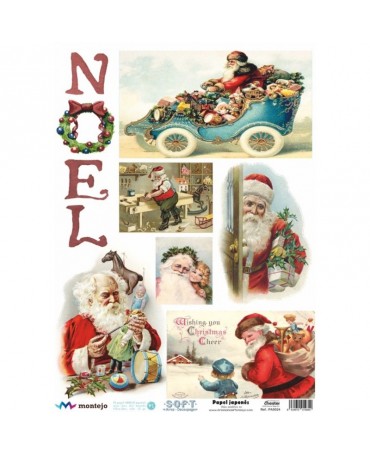 Papel Arroz Seda JAPONÉS SOFT A3 Noel 1