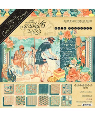 Colección 30x30 GRAPHIC 45 Deluxe Edition Cafe Parisian 1