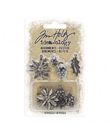 Tim Holtz Adornos festivos (10 piezas) 2
