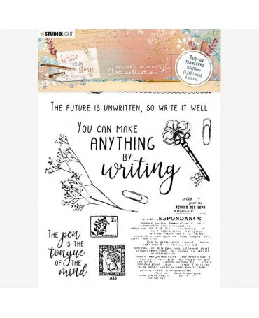 Transfer Rub On STUDIO LIGHT Write Your Story Sticker Decoration and Quote 1