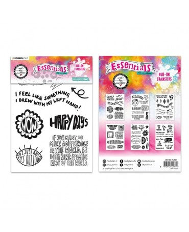 Transfer Rub On STUDIO LIGHT Essentials Quote designs 1