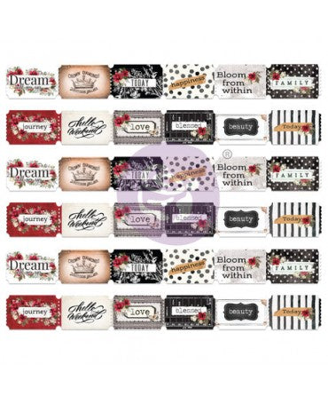 Die cuts Tickets PRIMA Magnolia Rouge 36pcs 2