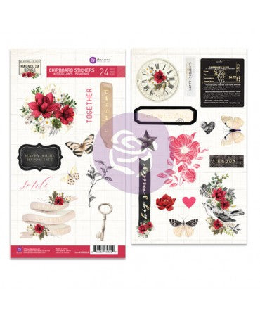 Chipboard PRIMA Magnolia Rouge 1