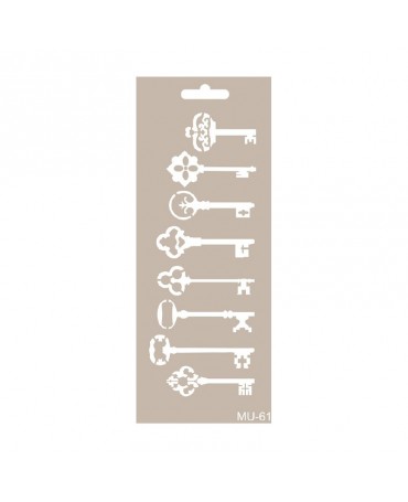 Stencil Cadence 10X25cm Mix Media LLAVES 1