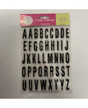 Sello Silicona Clear Stamps ABECEDARIO mayusculas 1
