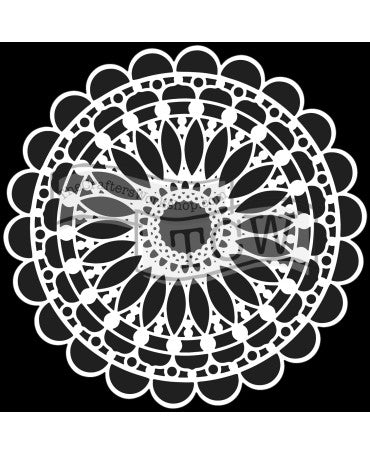 Stencil TCW Scalloped Mandala 15x15cm 1