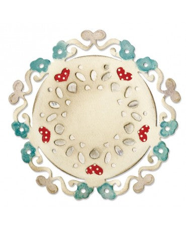 TROQUEL SIZZIX thinlits Doily, Love Silhouette 1