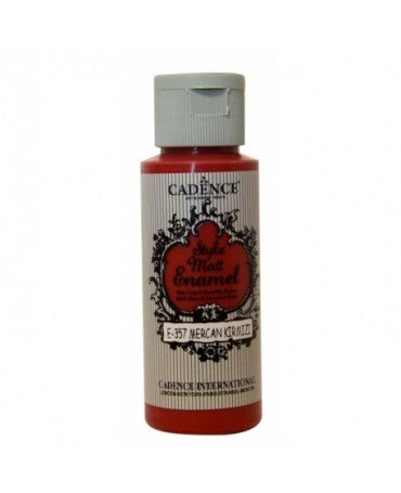 Pintura Style Matt ENAMEL Glass&Porcelain CORAL RED 1