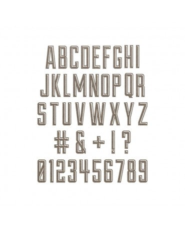 TROQUEL SIZZIX THINLITS DIE Set Alphanumeric Emporium 41piezas 1