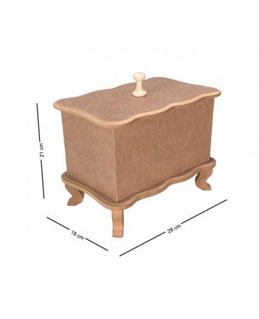 Madera Caja Con Patas 28x18x21 cm 1