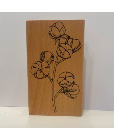 Sello Madera conhilos FLOR ALGODÓN 1