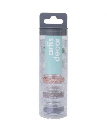 SET SHAKER Lentejuelas - Cuentas ARTIS DECOR Natural Shabby 1