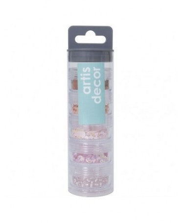 SET SHAKER Lentejuelas - Cuentas ARTIS DECOR Rosas 1
