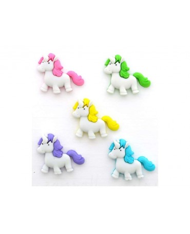 Botones UNICORNIOS DE FANTASIA (5pc) 1