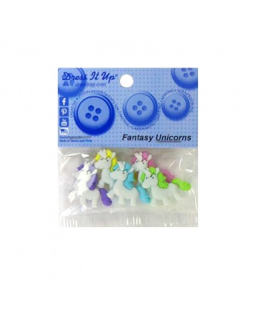 Botones UNICORNIOS DE FANTASIA (5pc) 2
