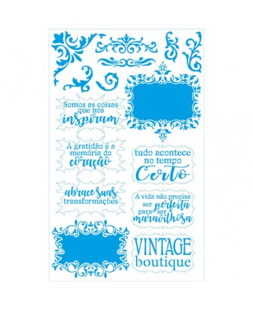 STENCIL LITOARTE Rótulos y Frases 21x34cm 1