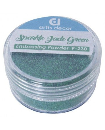 Polvos Embossing ARTIS DECOR Purpurina Sparkle Jade green 1