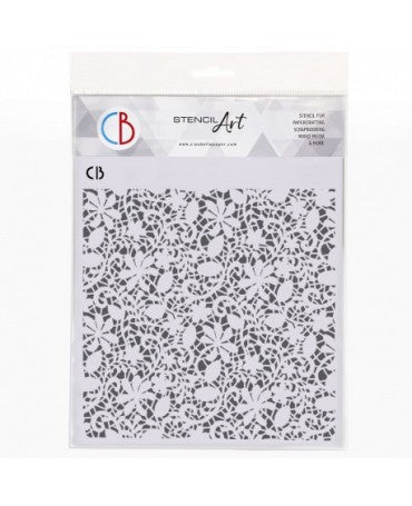 Stencil CIAO BELLA Floral lace 20x20cm 1