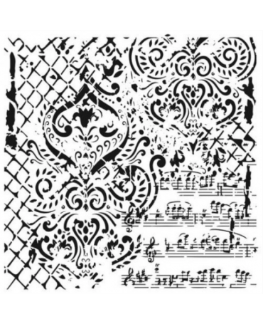 Stencil GRUNGE WALL MIDI 25x25cm 1