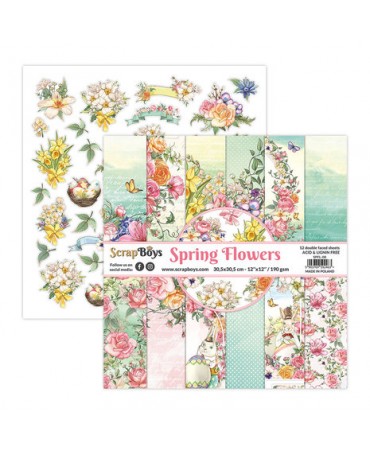 COLECCIÓN 30x30 SCRAPBOYS Flores de primavera 1