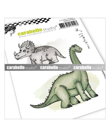 SELLO CARABELLE Cling Stamp A7 Dinosaures 1