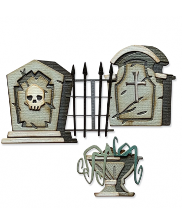 TROQUEL SIZZIX thinlits Set Graveyard Colorize 1