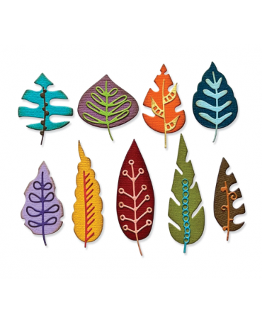TROQUEL SIZZIX thinlits Set Artsy Leave 1