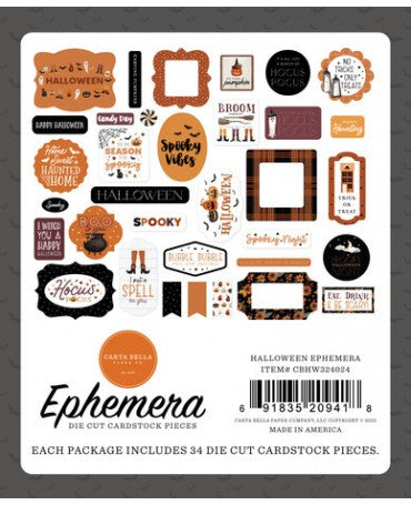 Ephemera Carta Bella Halloween 2