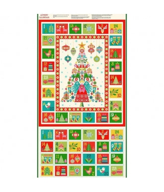Panel Makower Christmas Brights Advent Calendar 1