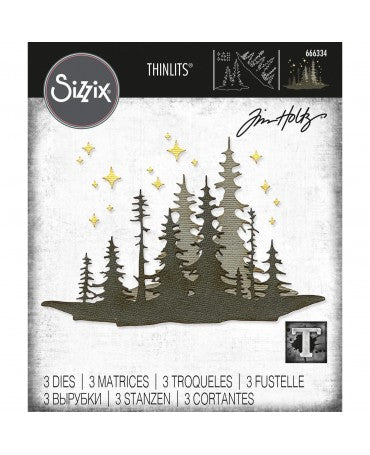 TROQUEL SIZZIX THINLITS DIE SET Forest Shadows 1