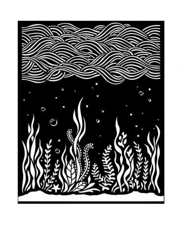 STENCIL STAMPERIA Songs of the Sea corales y poseidóneas 20x25cm 1