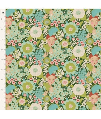Tela Tilda Wallflower Wallflower Green 100605 1